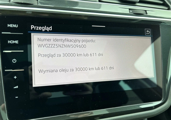 Volkswagen Tiguan cena 164900 przebieg: 19626, rok produkcji 2021 z Zambrów małe 781